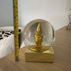 CB2 Gold Gnome Snowglobe